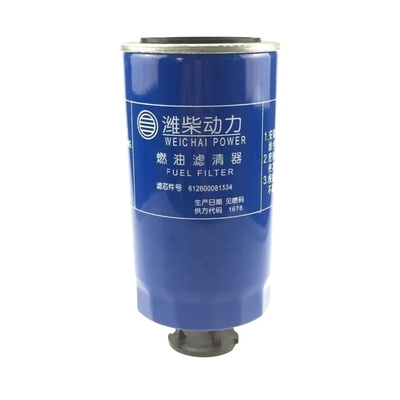 Truck Fuel Filter 612600081334 for Weichai Engine Wd615/ Wp10 Service Time 7*24 Hours